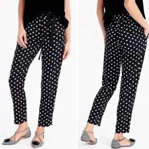 J crew Start Print Crepe Pants Size 0 Dress pants elastic waist